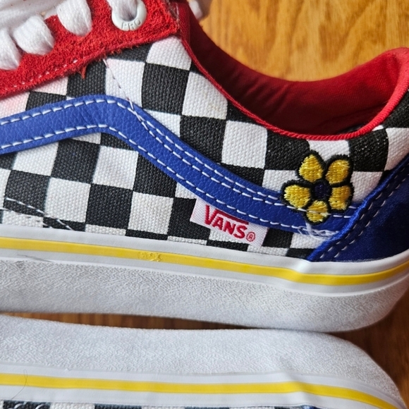 Vans Old Skool Brighton Zeuner Men's Skateboarding Shoe Red/Checker/Blue… - Picture 7 of 12